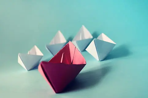 Detailed paper folding diagram book opened to a multi step project with complex instructions