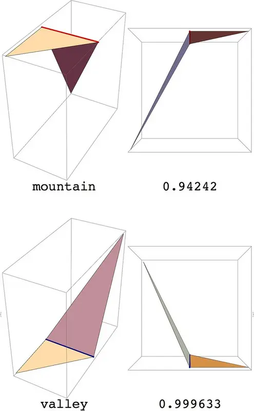 A large grid of precise mountain and valley folds repeated across a single paper sheet.